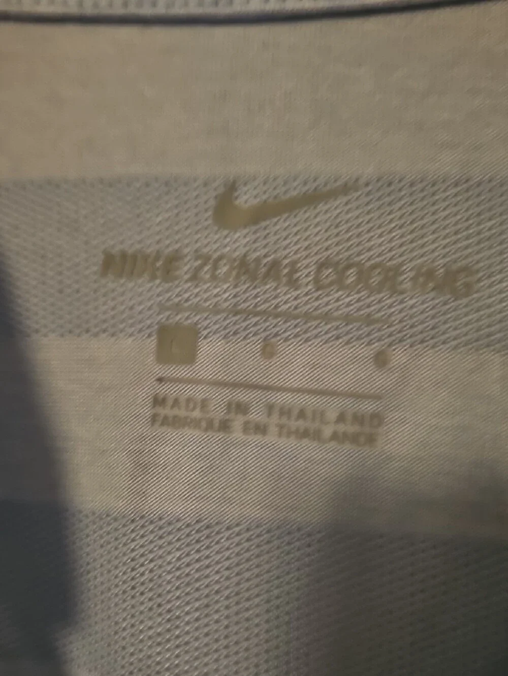 Nike Light Blue Striped Sleeveless Polo TopL